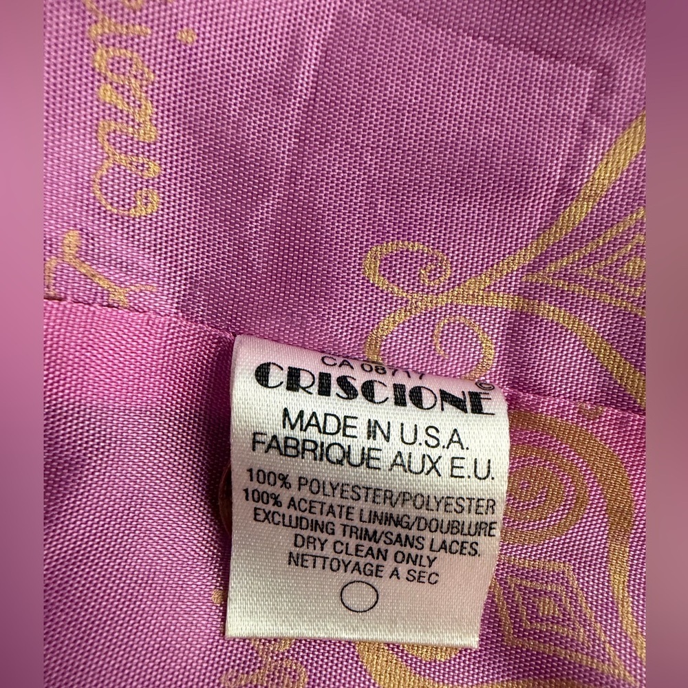 🖤 Criscione New York Vintage Black Skirt Suit – Bold Pink Accents size L - Picture 3 of 11